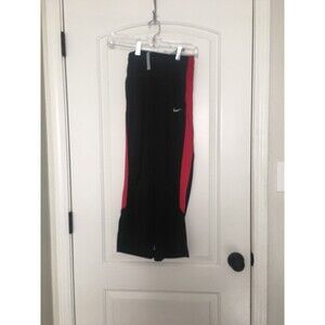 Nike Boys Athletic Running Gym Track Pants Black & Red Size Small